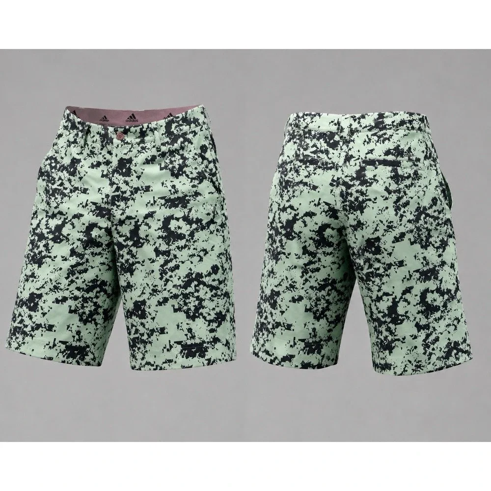 Adidas  Golf Shorts MENS 34 Climalite  Green DIGITAL CAMO  PERFORMANCE